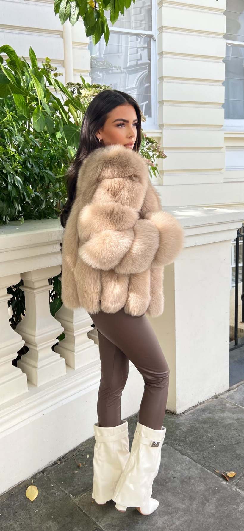 HL London luxury fur coat, autumn campaign